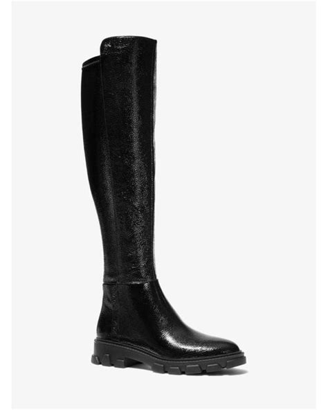 michael kors patent leather boots